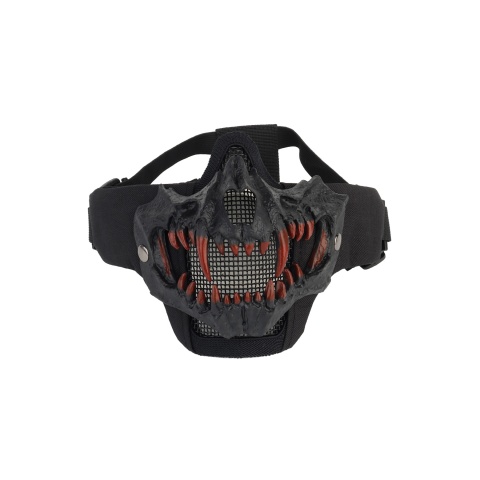 Upgraded Fangs Mesh Lower Face Mask (Color: Black)