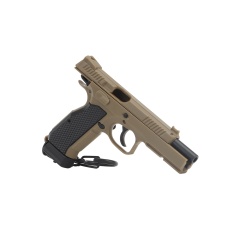 Tactical Detachable Mini Pistol Keychain with Holster (Color: Tan)