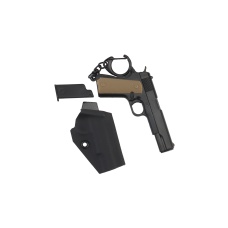 Tactical Detachable Mini 1911 Pistol Keychain with Holster (Color: Black)