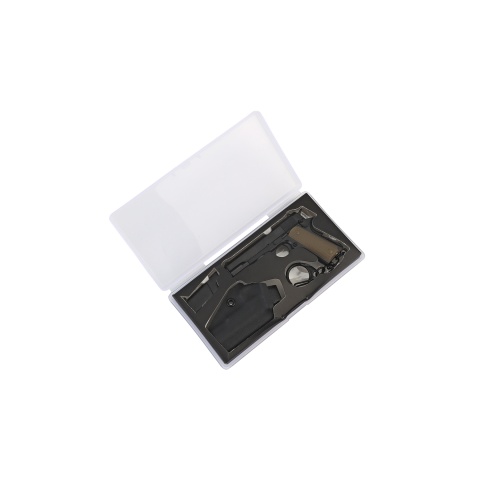 Tactical Detachable Mini 1911 Pistol Keychain with Holster (Color: Black)