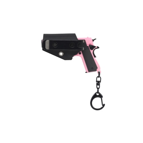 Tactical Detachable Mini 1911 Pistol Keychain with Holster (Color: Pink)