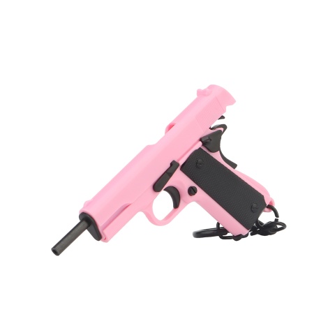 Tactical Detachable Mini 1911 Pistol Keychain with Holster (Color: Pink)