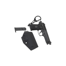 Tactical Detachable Mini M9 Pistol Keychain with Holster (Color: Black)