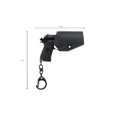 Tactical Detachable Mini M9 Pistol Keychain with Holster (Color: Black)