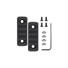 MK Helmet 5 Section Rail Mounts (Color: Black)