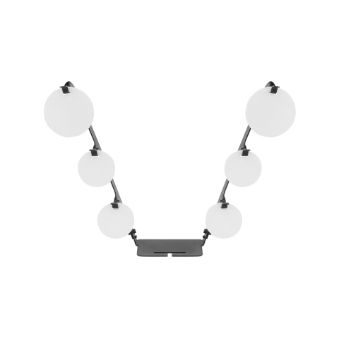 V-Shaped Hanging Bullseye Metal Training Target (Color: Black)