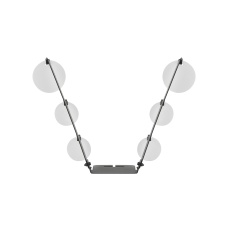 V-Shaped Hanging Bullseye Metal Training Target (Color: Black)