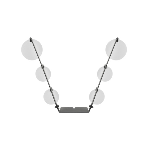 V-Shaped Hanging Bullseye Metal Training Target (Color: Black)