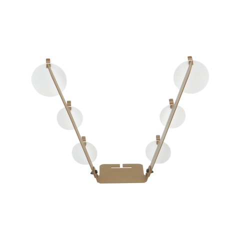 V-Shaped Hanging Bullseye Metal Training Target (Color: Tan)