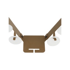 V-Shaped Hanging Bullseye Metal Training Target (Color: Tan)