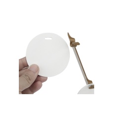 V-Shaped Hanging Bullseye Metal Training Target (Color: Tan)