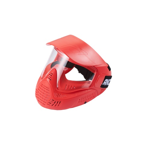 Lancer Tactical Full Face Airsoft Mask with Visor (Color: Red)