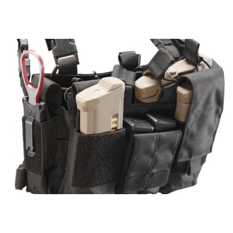 Lancer Tactical Buckle Up Lightweight Chest Rig (Color: Black)