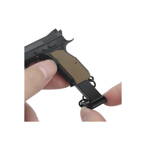Tactical Detachable Mini Pistol Keychain (Color: Black)