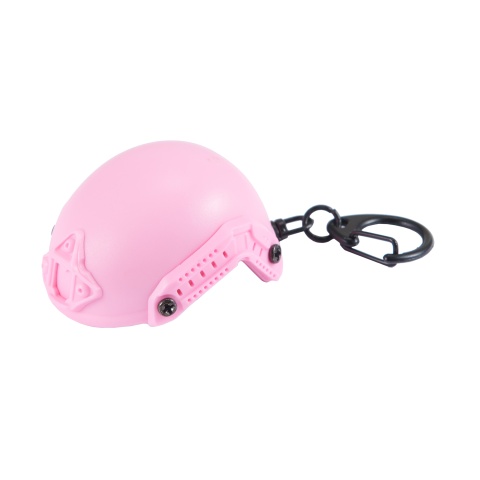 Tactical Detachable Mini Helmet Keychain Bottle Opener (Color: Pink)