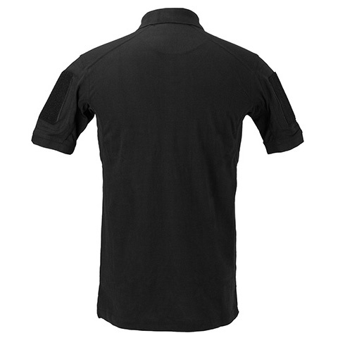 Lancer Tactical Polyester Fabric Polo Shirt - BLACK