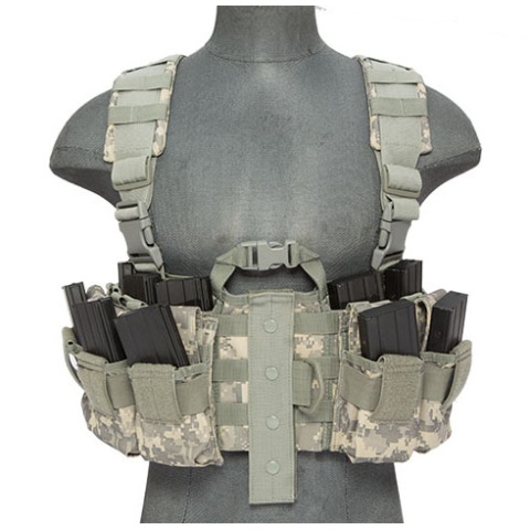 Lancer Tactical Airsoft M4 Chest Harness MOLLE Rig [Nylon] - ACU