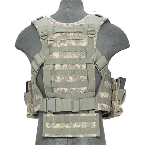Lancer Tactical Airsoft M4 Chest Harness MOLLE Rig [Nylon] - ACU