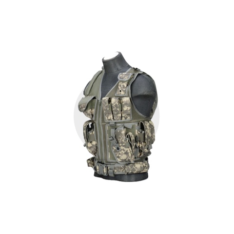 AMA Airsoft V2 Cross-Draw Military Vest w/ Tactical Belt - ACU
