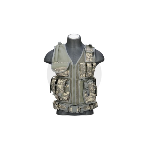 AMA Airsoft V2 Cross-Draw Military Vest w/ Tactical Belt - ACU