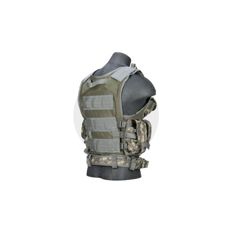 AMA Airsoft V2 Cross-Draw Military Vest w/ Tactical Belt - ACU