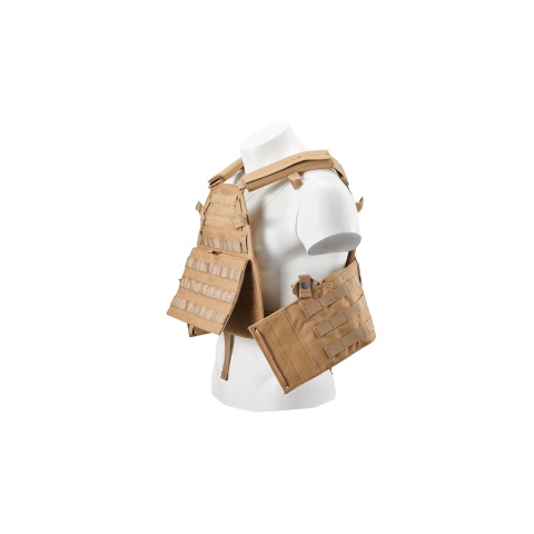 Lancer Tactical Airsoft Ballistic Tactical Vest (Coyote Brown)