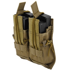 Lancer Tactical Airsoft Dual Magazine Pouch for M4/M16/AK Series AEGs - TAN