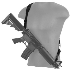 Lancer Tactical Airsoft Quick Detach 2-Point Padded Weapon Sling [Nylon] - BLACK