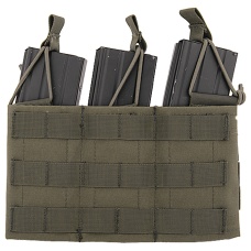 Lancer Tactical Variable Depth Adjustment Molle Triple Magazine Pouch (Color: OD Green)