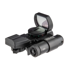 Lancer Tactical 4-Reticle Red/Green Dot Reflect Sight with Laser (Color: Black)