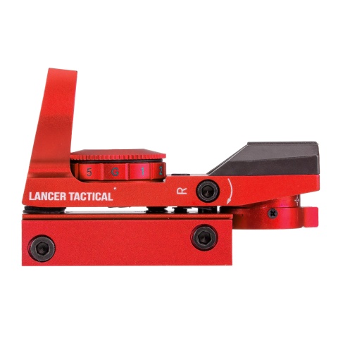 Lancer Tactical Red / Green Dot Reflex Sight w/ 4 Reticles (Color: Red)