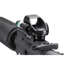 Lancer Tactical 4 Pattern Reticle Reflex Sight w/ Green Laser (Color: Black)