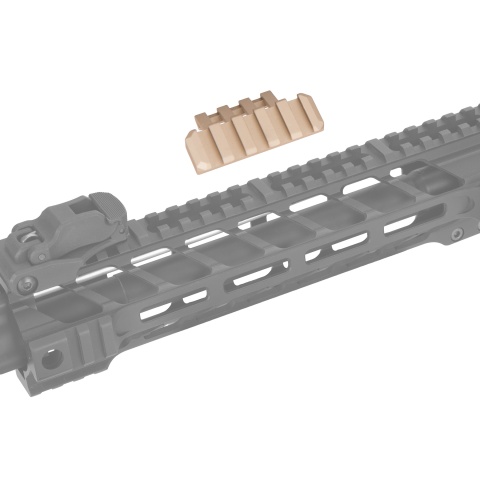 Lancer Tactical Airsoft One O' Clock 5 Slot Rail Panel - DARK EARTH
