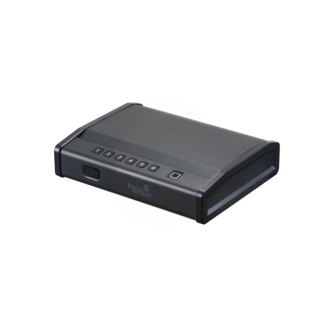 Lancer Tactical Biometric Fingerprint Password Safe Box (Color: Black)