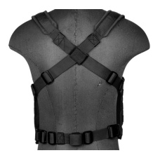 Lancer Tactical Airsoft Lightweight Magazine Pouch Chest Rig - BLACK