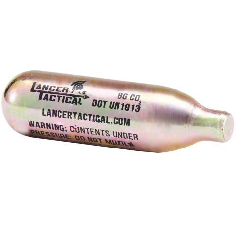 Lancer Tactical High Pressure 8 Gram CO2 Cartridges for Airsoft / Airguns (Pack of 10)