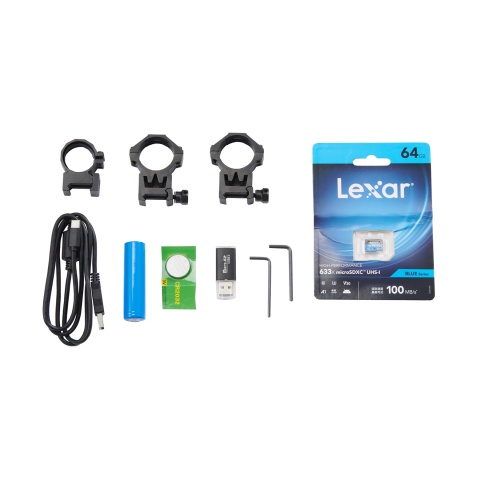 Digital Night Vision 4K HD 3-34x Rifle Scope WIFI Connection with Flashlight (Color: Black)