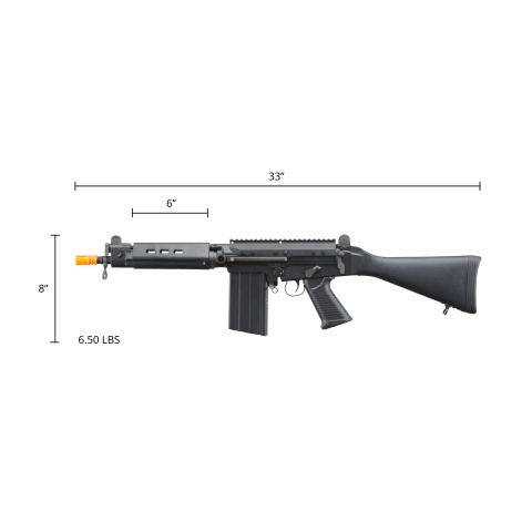 Classic Army DSA Inc. Licensed SA58 Carbine Airsoft AEG Rifle (Color: Black)
