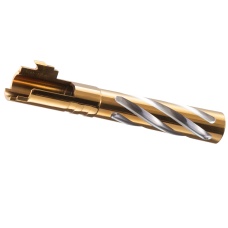 Lancer Tactical Stainless Steel Fluted Threaded 5.1 Outer Barrel (Color: Black)