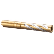 Lancer Tactical Stainless Steel Fluted Threaded 5.1 Outer Barrel (Color: Black)