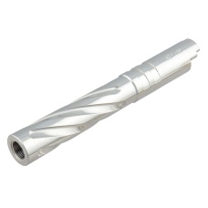 Lancer Tactical Stainless Steel Fluted Threaded 5.1 Outer Barrel (Color: Silver)