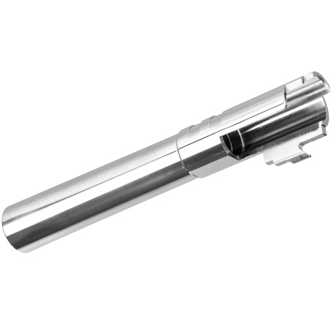 Lancer Tactical Stainless Steel Threaded Outer Barrel for 5.1 Hi-Capa Pistols (Silver)
