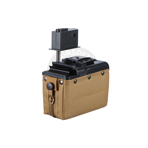 Classic Army 1200rd Box Mag for M249 Series Airsoft LMGs (Tan)