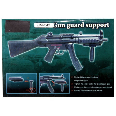 CYMA MP5 Tri-Rail Handguard C43 Support Set w/ Foregrip & Outer Barrel