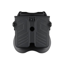 Cytac Hard Shell Universal Double Magazine Pouch (Color: Black)