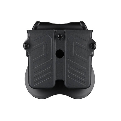 Cytac Hard Shell Universal Double Magazine Pouch (Color: Black)