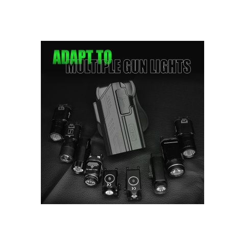 Cytac Gen 4 Hard Shell Adjustable Holster for Glock 17 Series Pistols (Color: Black)