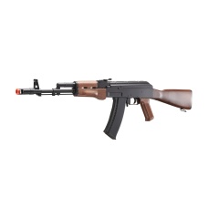 WellFire Airsoft Polymer AK47 AEG Rifle - BLACK/WOOD