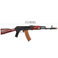 Double Bell AK74N AEG Airsoft Rifle - BLACK / WOOD