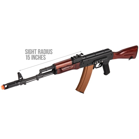 Double Bell AK74N AEG Airsoft Rifle - BLACK / WOOD